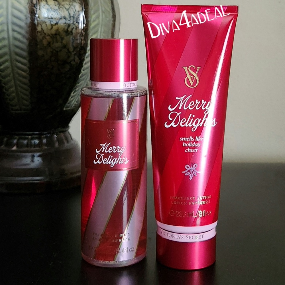 New! Victoria’s Secret MERRY DELIGHTS 2PC Mist & Lotion Set